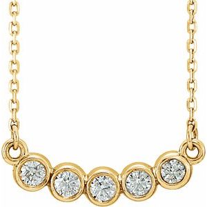 1/3 Ctw Natural Diamond Bar Necklace