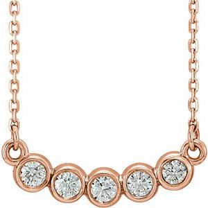 1/3 Ctw Natural Diamond Bar Necklace