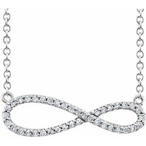 1/4 Ctw Natural Diamond Infinity-Inspired Necklace