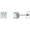 14K White 6.5 mm Forever One™ Lab-Grown Moissanite Earrings