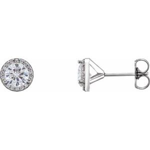 Forever One Lab-Grown Moissanite And Diamond Earrings