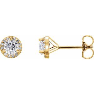 Forever One Lab-Grown Moissanite And Diamond Earrings