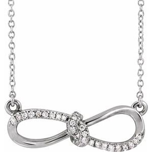 1/8 Ctw Natural Diamond Infinity-Inspired Necklace