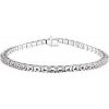 18K White 3 mm Round Line 7″ Bracelet Mounting