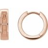 14K Rose Channel-Set Hoop Earring Mounting