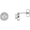 Platinum 5/8 CTW Natural Diamond Halo-Style Earrings