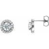 Platinum 1 1/4 CTW Natural Diamond Halo-Style Earrings