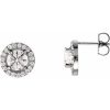 14K White 1 1/2 CTW Natural Diamond Halo-Style Earrings