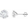 14K White 5 mm Round Forever One™ Lab-Grown Moissanite Earrings