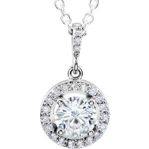 Forever One Colorless Lab-Grown Moissanite Necklace