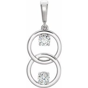 Forever One Colorless Lab-Grown Moissanite Two Stone Pendant