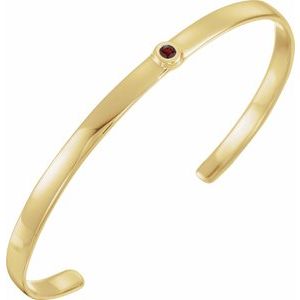 Natural Mozambique Garnet Cuff Bracelet