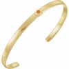 14K Yellow Natural Citrine Cuff 6″ Bracelet