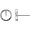 Platinum 7 mm Round Bezel-Set Earring Mounting