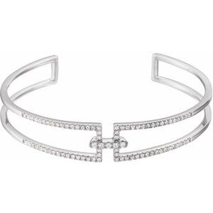 3/4 Ctw Natural Diamond Cuff Bracelet