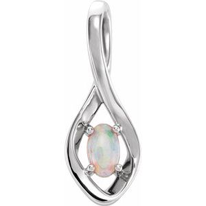 Natural White Opal Pendant