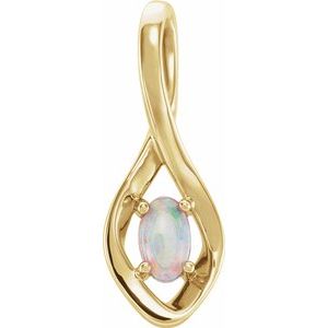 Natural White Opal Pendant