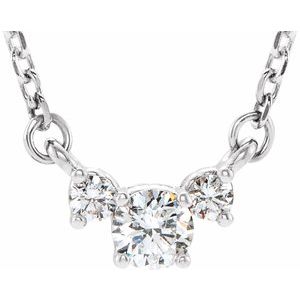 Platinum 1/3 CTW Natural Diamond 16-18″ Necklace