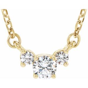 14K Yellow 1/3 CTW Natural Diamond 16-18″ Necklace