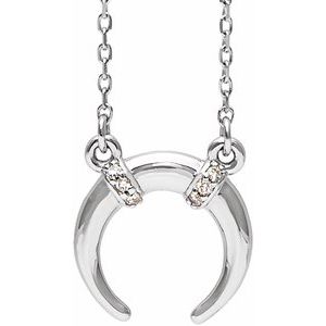 Platinum .025 CTW Natural Diamond 16-18″ Necklace