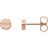 14K Rose 4.9 mm Geometric Friction Closure Earrings