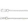 14K White 1 mm Rope 18″ Chain