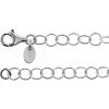 Sterling Silver 4.6 mm Knurled Rolo 7″  Chain