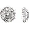 14K White 1/5 CTW Natural Diamond Earrings Jacket