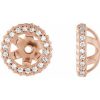 14K Rose 1/5 CTW Natural Diamond Earrings Jacket