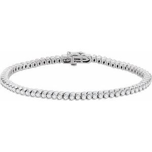 2 3/4 Ctw Natural Diamond Line Bracelet