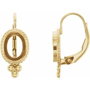 Oval Cabachon Earring