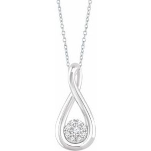 1/10 Ctw Natural Diamond Freeform Necklace