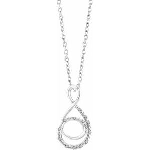 .05 Ctw Natural Diamond Freeform Necklace