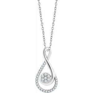 1/5 Ctw Natural Diamond Freeform Necklace