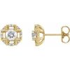 14K Yellow 5/8 CTW Natural Diamond Earrings