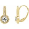 14K Yellow 5/8 CTW Natural Diamond Halo-Style Dangle Earrings