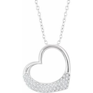 1/5 Ctw Natural Diamond Heart Necklace