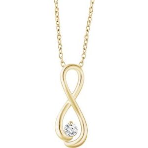 1/6 Ct Natural Diamond Infinity-Inspired Necklace