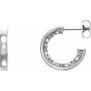 Platinum  Vintage-Inspired 16 mm Hoop Earrings