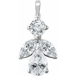 Imitation White Cubic Zirconia Pendant