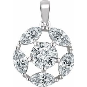 Imitation White Cubic Zirconia Pendant