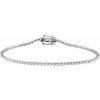 14K White 7/8 CTW Natural Diamond Line 7″  Bracelet