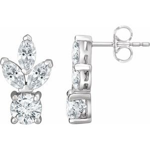 Imitation White Cubic Zirconia Earrings