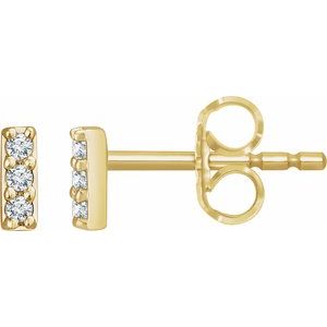 .05 Ctw Lab-Grown Diamond Bar Earrings