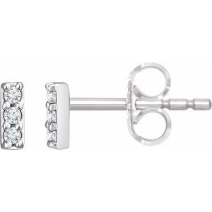 .05 Ctw Lab-Grown Diamond Bar Earrings