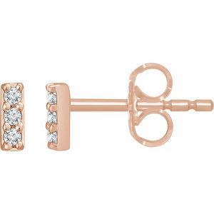 .05 Ctw Lab-Grown Diamond Bar Earrings