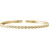 14K Yellow 1/6 CTW Natural Diamond Stackable Bangle 7″ Bracelet