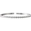 14K White 1/6 CTW Natural Diamond Stackable Bangle 7″ Bracelet