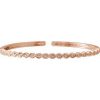 14K Rose 1/6 CTW Natural Diamond Stackable Bangle 7″ Bracelet