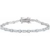 Imitation White Cubic Zirconia Line Bracelet